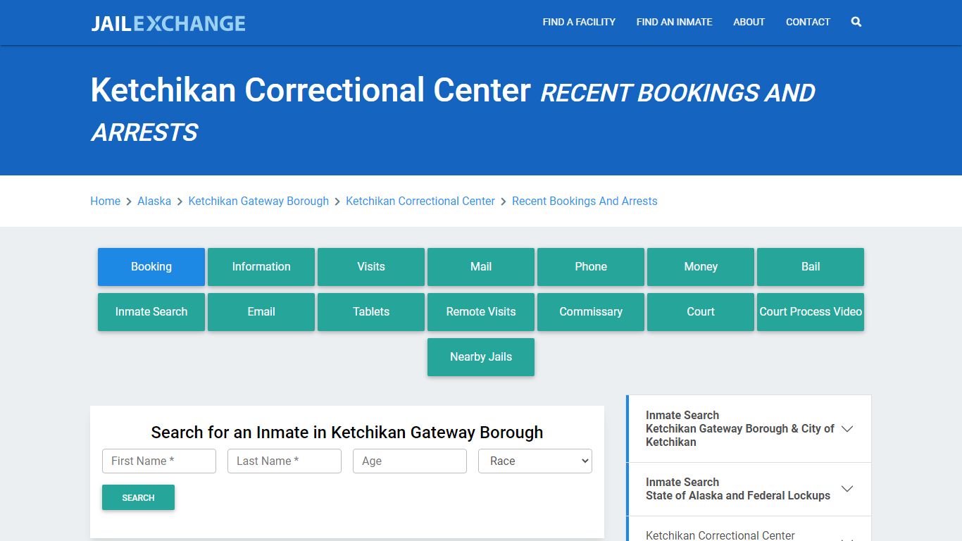 Ketchikan Correctional Center Recent Bookings And Arrests - Jail Exchange