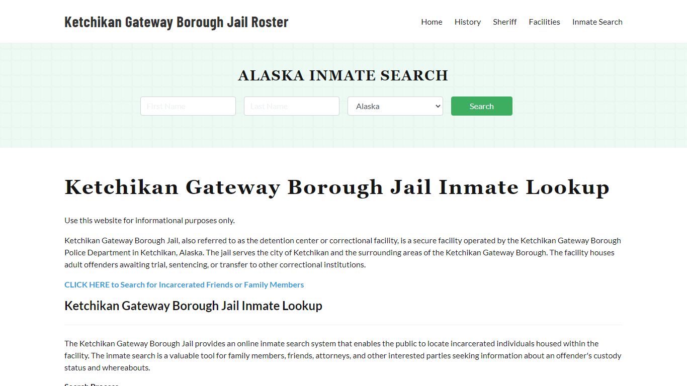 Ketchikan Gateway Borough Jail Roster Lookup, AK, Inmate Search