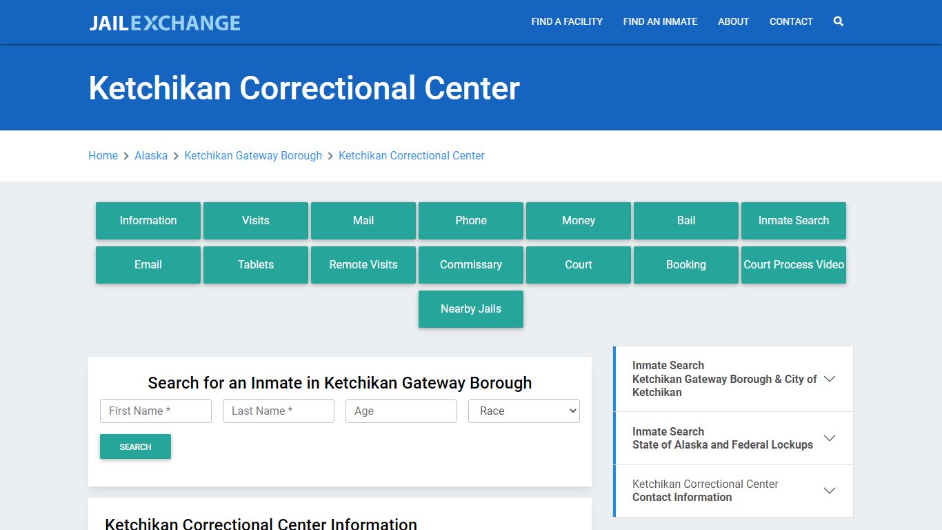 Ketchikan Correctional Center Roster Lookup, AK, Inmate Search