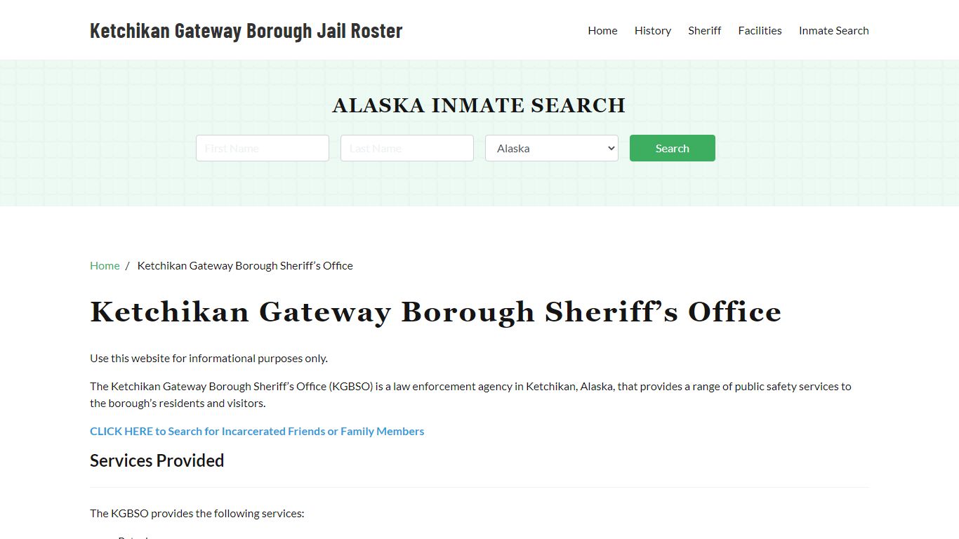 Ketchikan Gateway Borough Sheriff Office, AK, Arrest Warrants Search